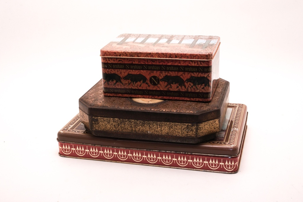 Stacked Vintage Decorative Tins