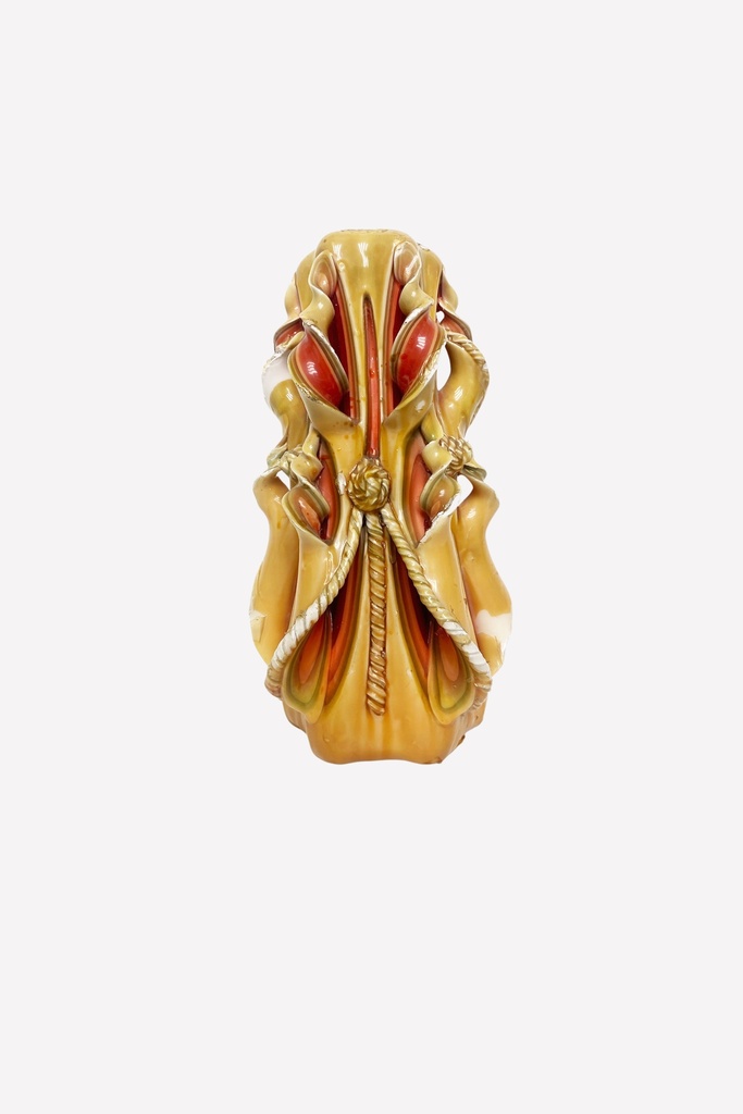 Ornate Retro Ceramic Vase with Rope Detailing