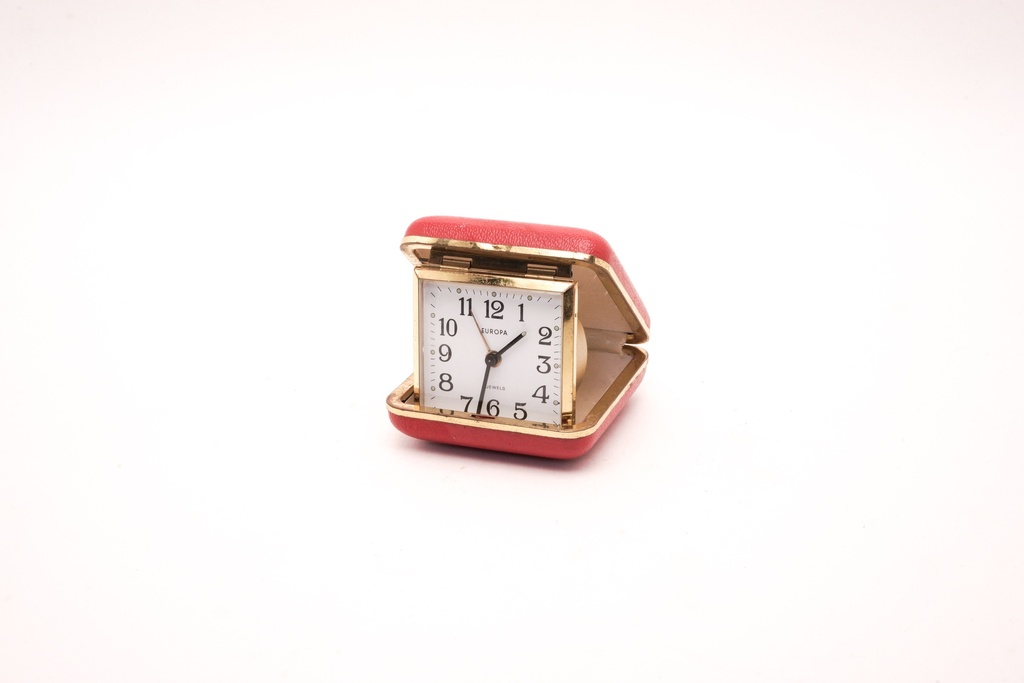 Vintage Red Travel Alarm Clock