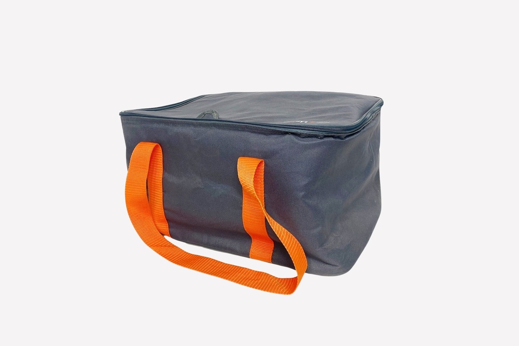 Blue Insulated Cooler Bag with Orange Handles