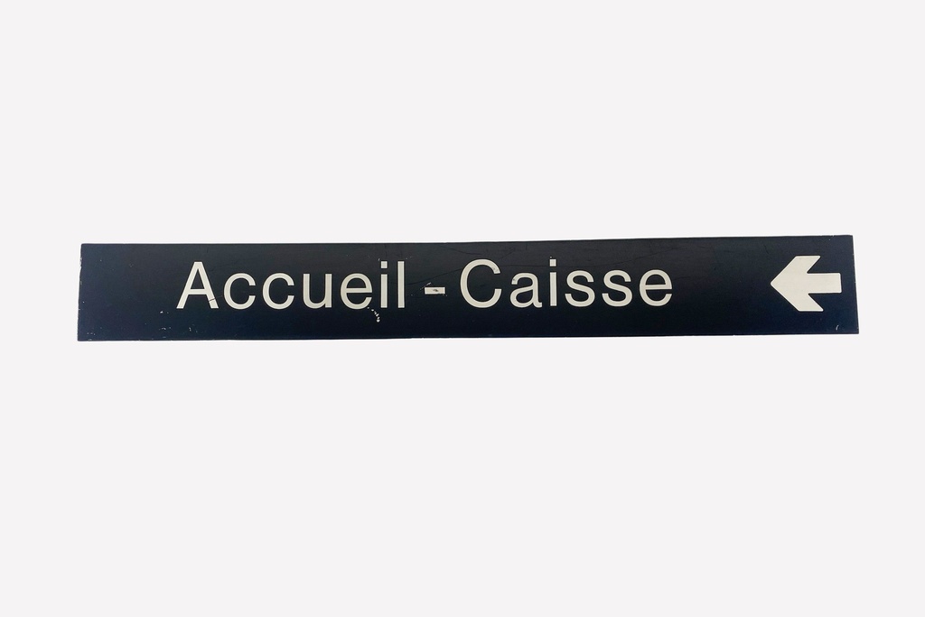 French Reception and Cashier Directional Sign