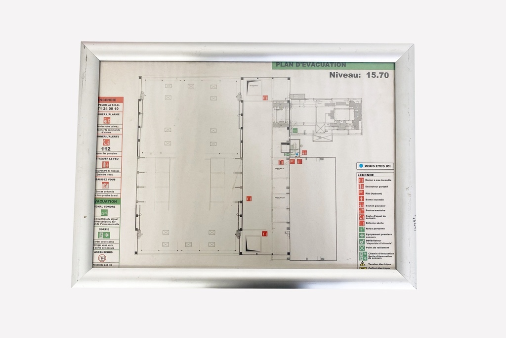 Framed Emergency Evacuation Floor Plan