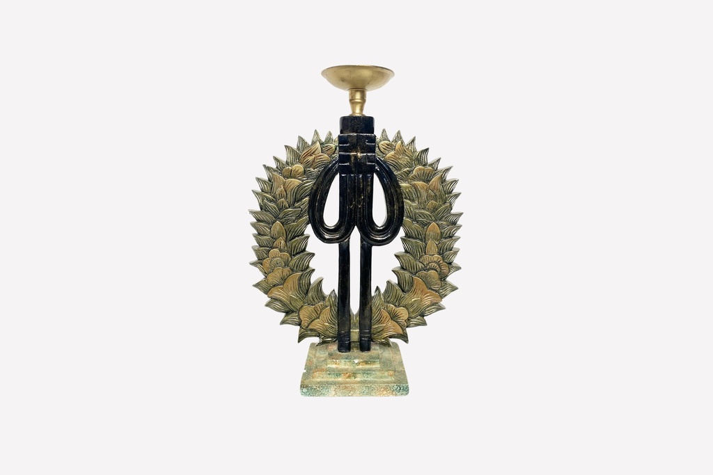 Brass Tribal Sunburst Candle Holder Decor