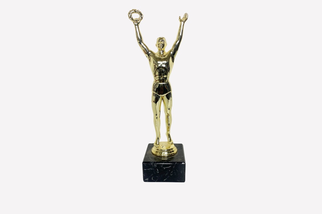 Gold Victory Trophy on Marble Base