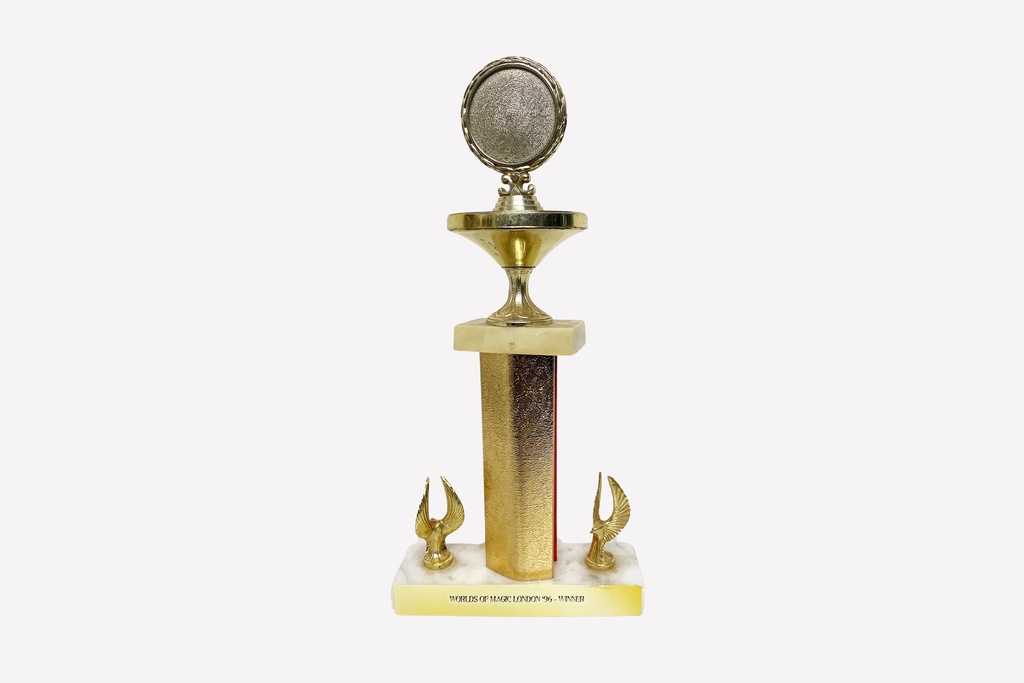 Gold Trophy with Marble Base and Winner Inscription