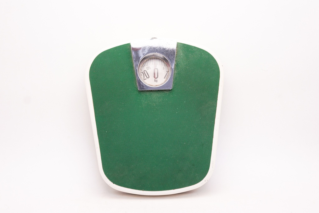 Retro Green Bathroom Scale with Chrome Detail