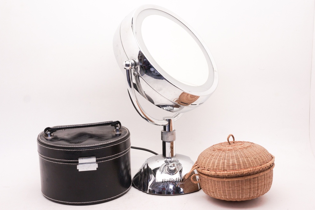 Vanity Mirror with Storage Cases Set