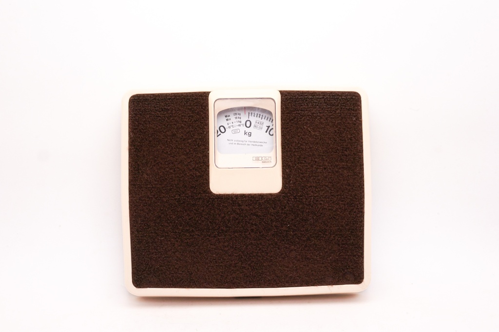 Vintage Analog Bathroom Scale with Dark Textured Surface