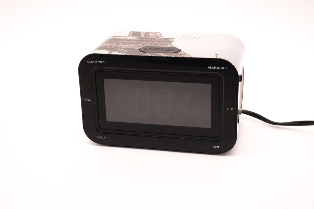 Modern Digital Alarm Clock with Paris Design