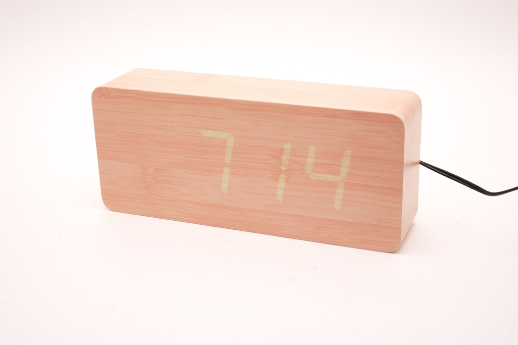 Minimalist Wooden Digital Clock