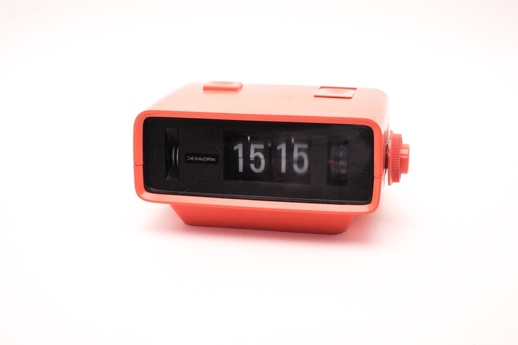 Vintage Orange Flip Clock Radio