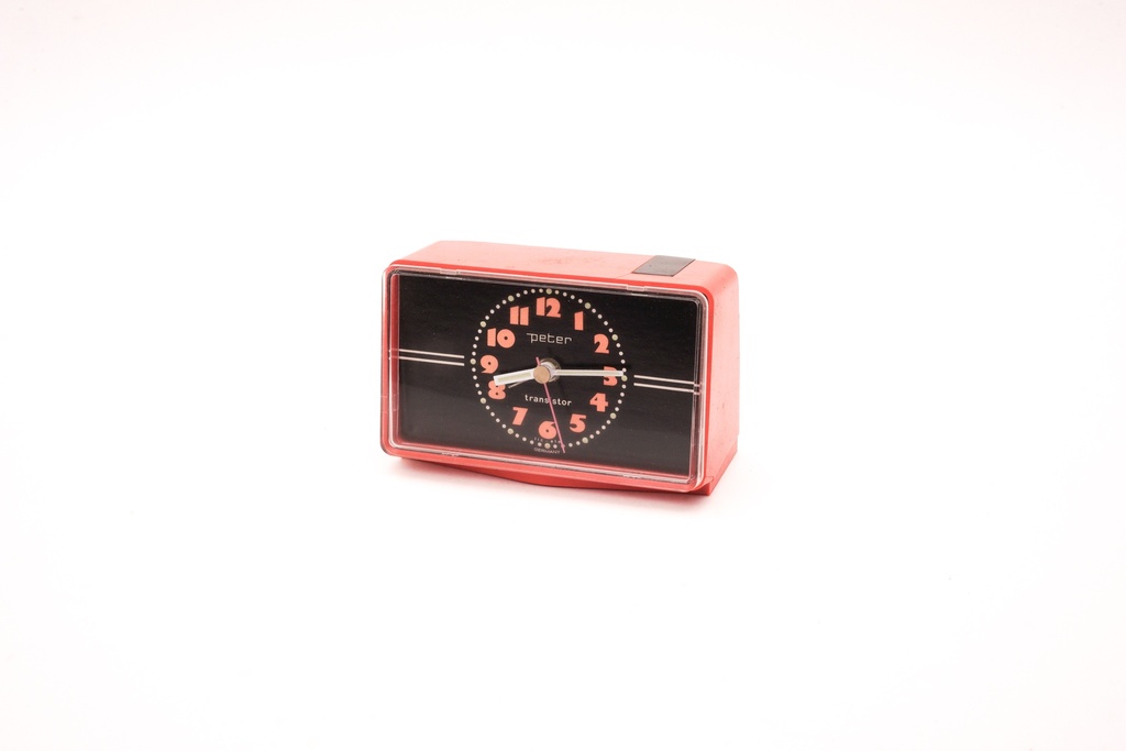 Retro Coral Tabletop Alarm Clock