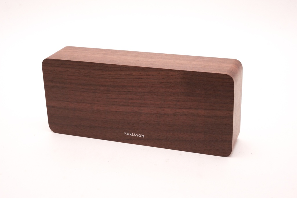 Modern Walnut Veneer Table Clock