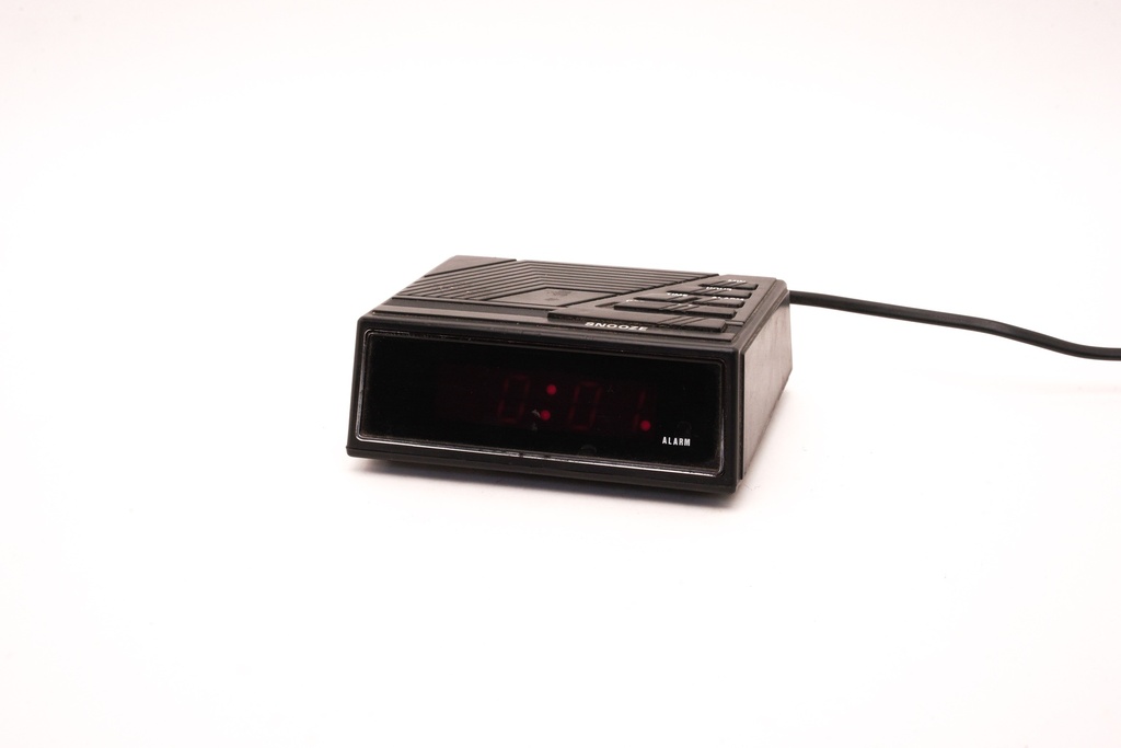 Retro Black Digital Alarm Clock with LED Display