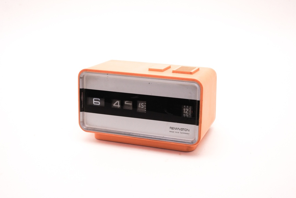 Vintage Orange Flip Clock Radio