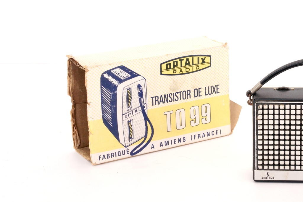 Vintage Optalix TO99 Transistor Radio with Original Box