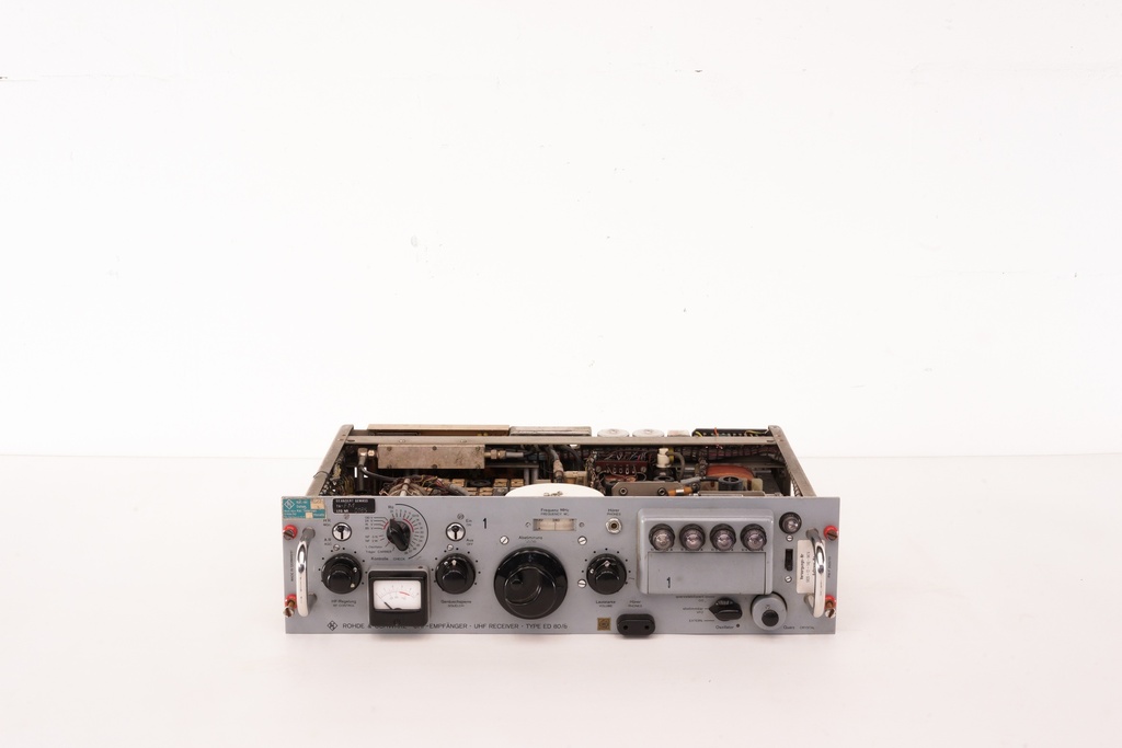 Vintage Electronic Control Panel with Analog Dials and Switches