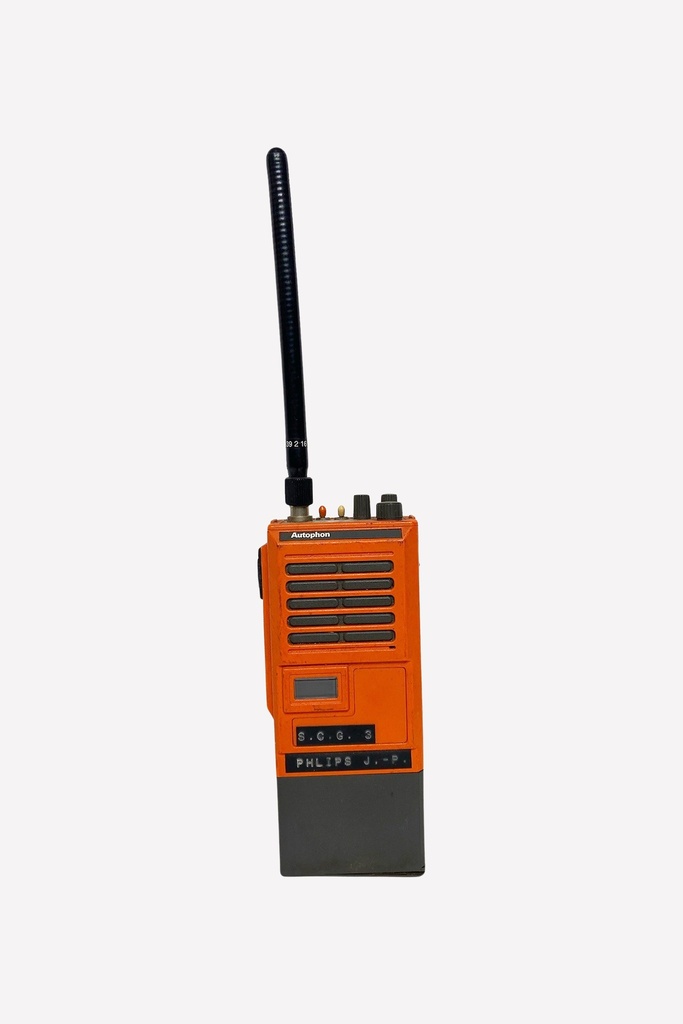 Vintage Orange Handheld Radio with Antenna