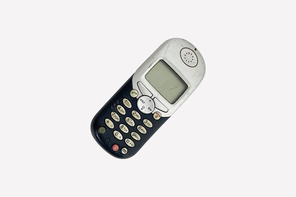 Worn Vintage Cordless Phone Handset