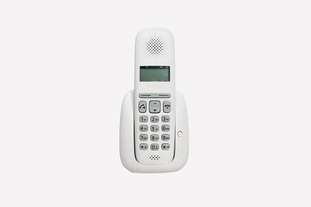 White Cordless Landline Phone Handset with Base