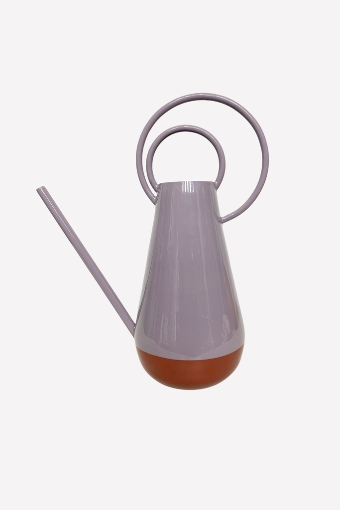 Modern Lilac Watering Can with Circular Handle Design