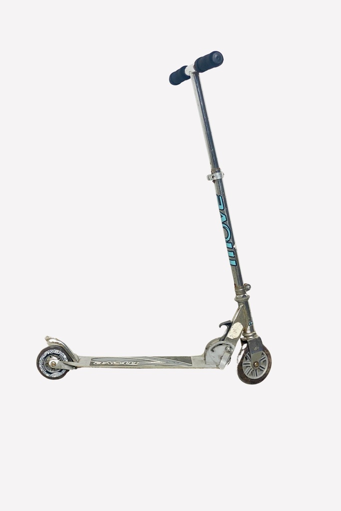 Silver Folding Kick Scooter