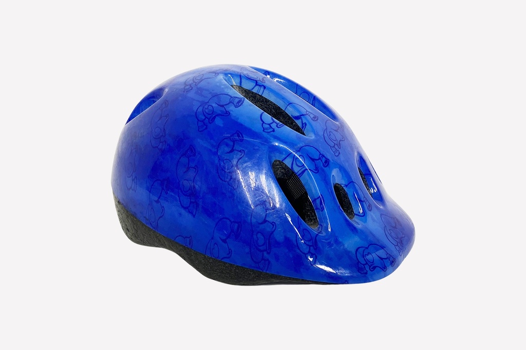 Child's Blue Patterned Bike Helmet