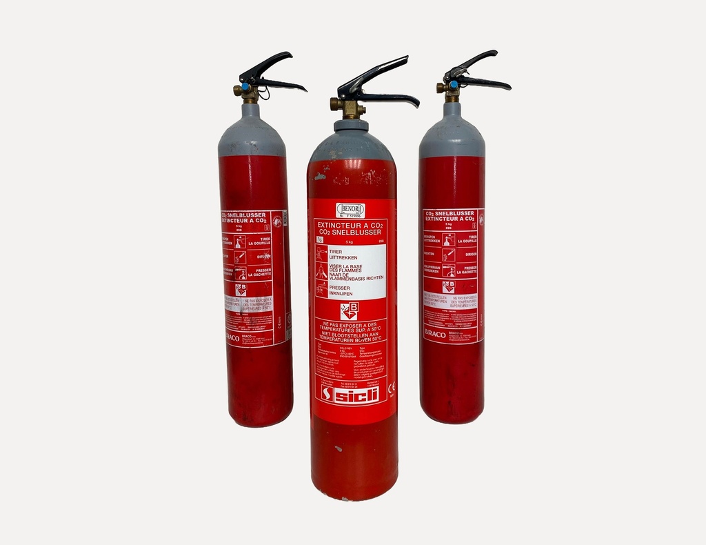 Triple CO2 Fire Extinguisher Display