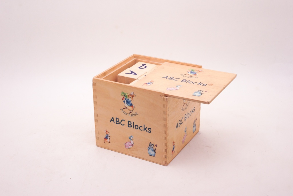 Peter Rabbit Wooden ABC Block Box