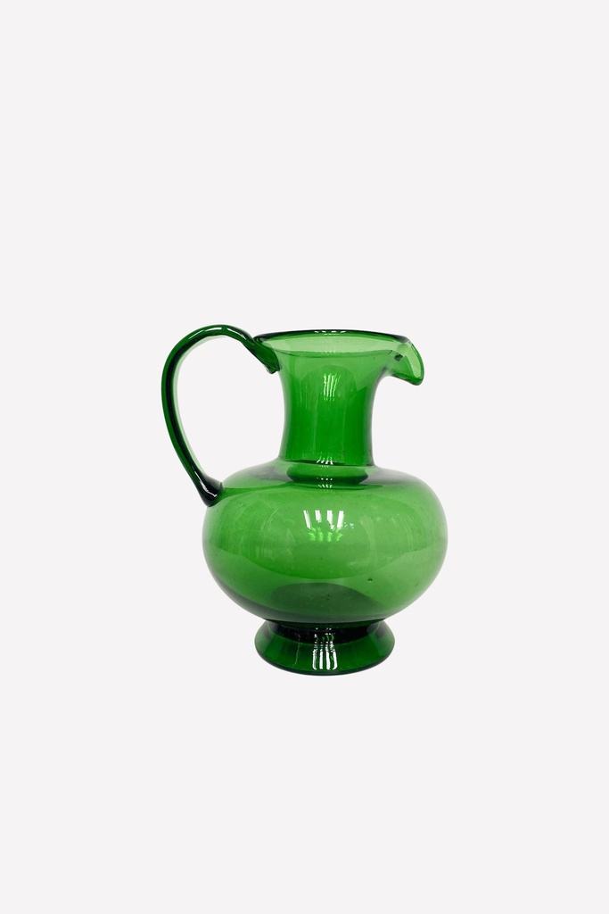 Emerald Green Glass Pitcher