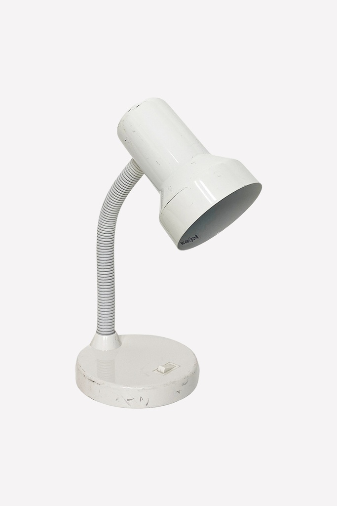 Vintage White Gooseneck Desk Lamp