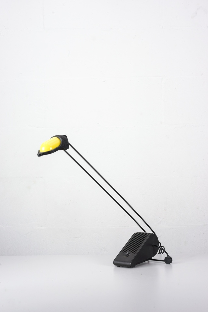 Retro Black Desk Lamp with Yellow Head