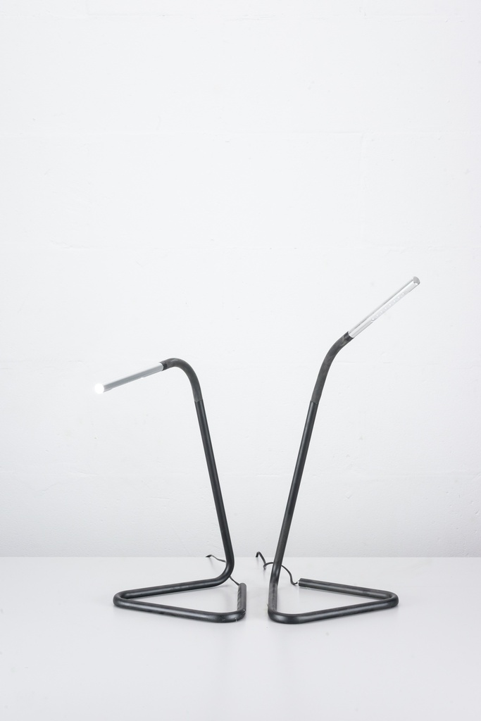 Minimalist Black Metal LED Desk Lamps (Set of 2)