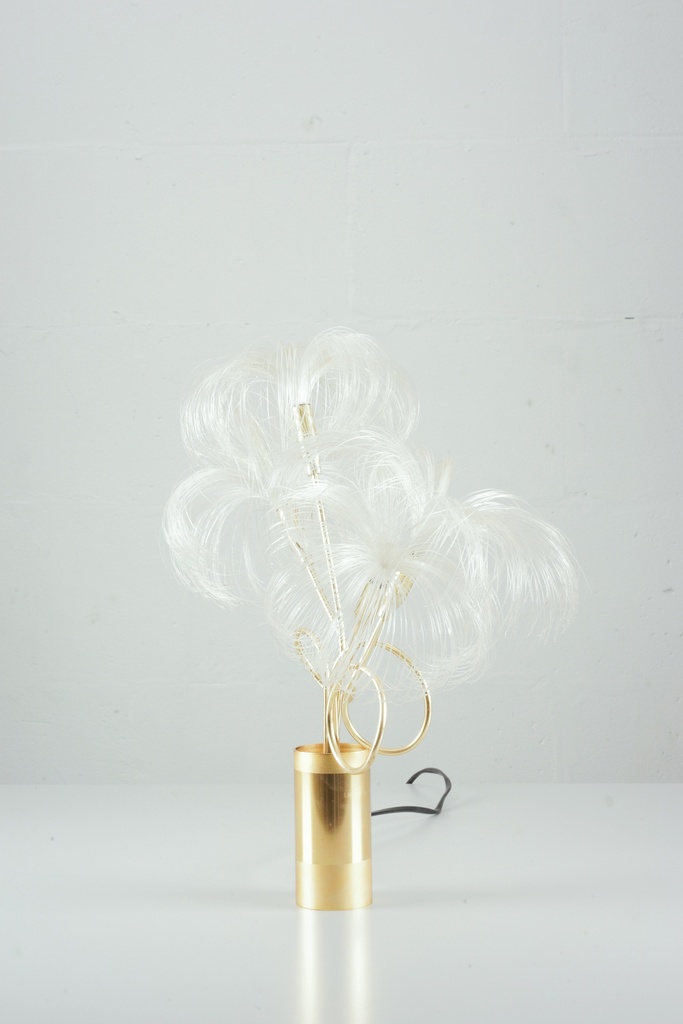 Golden Retro Fiber Optic Table Lamp