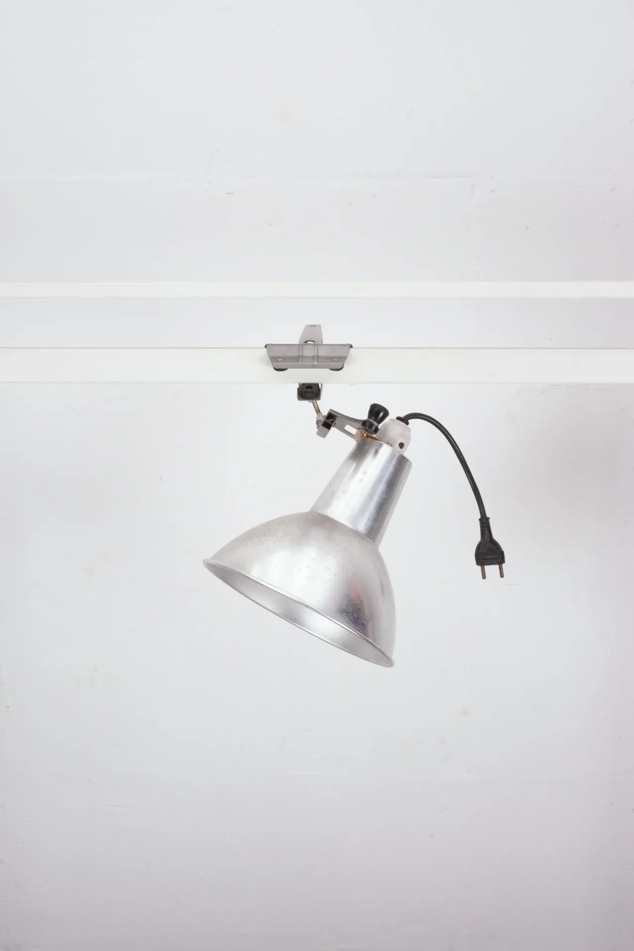 Industrial Silver Clip-On Work Lamp