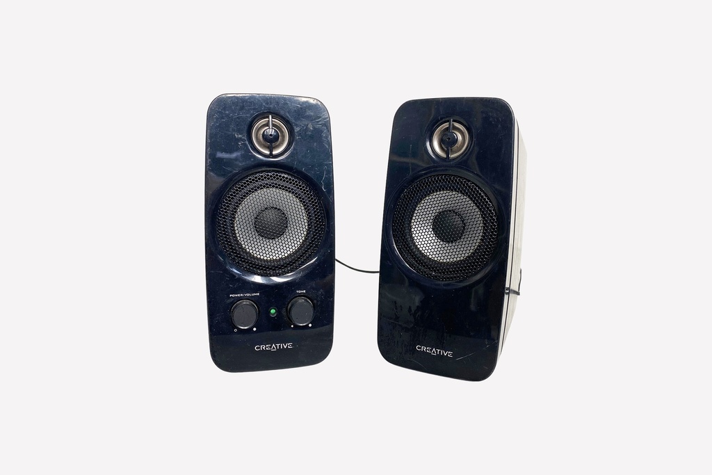 Black Compact Desktop Speakers