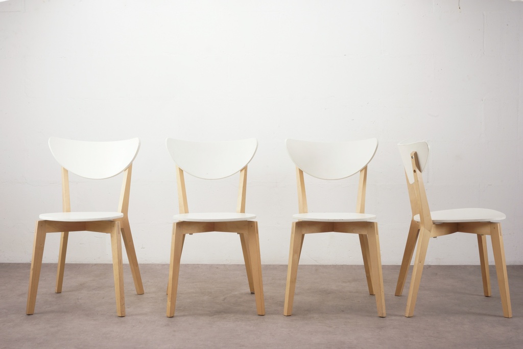 Modern White Birch Dining Chair