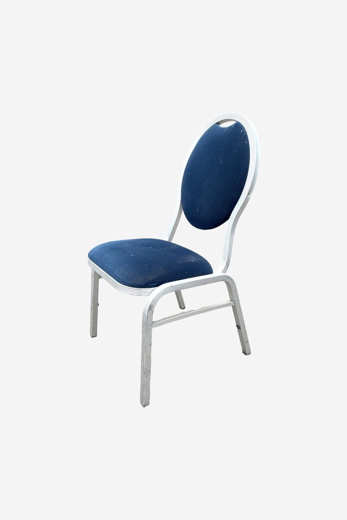 Vintage Blue Upholstered Banquet Chair