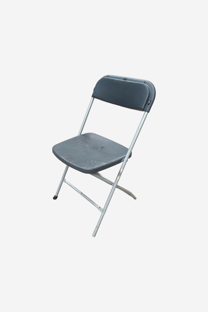 Worn Black Folding Chair