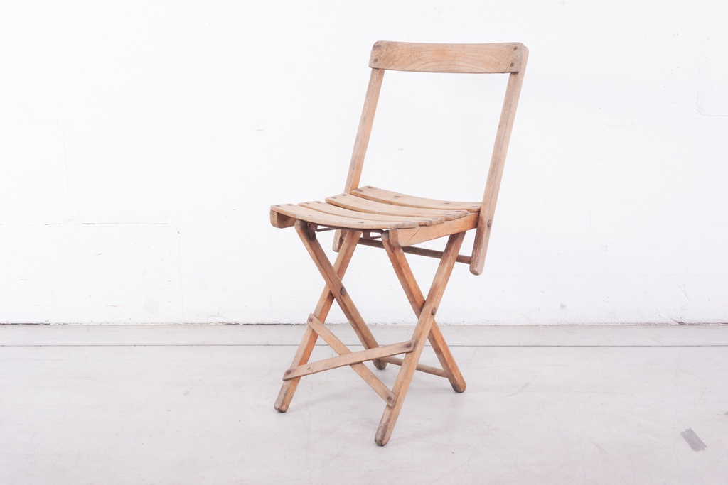 Rustic Wooden Folding Chair