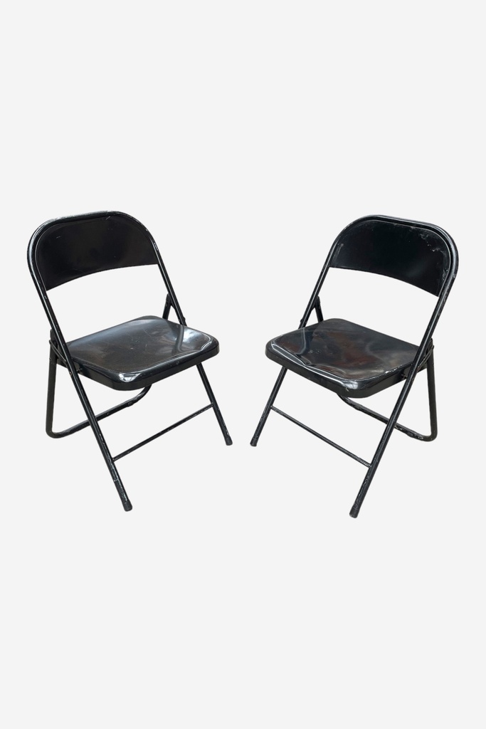 Black Metal Folding Chair