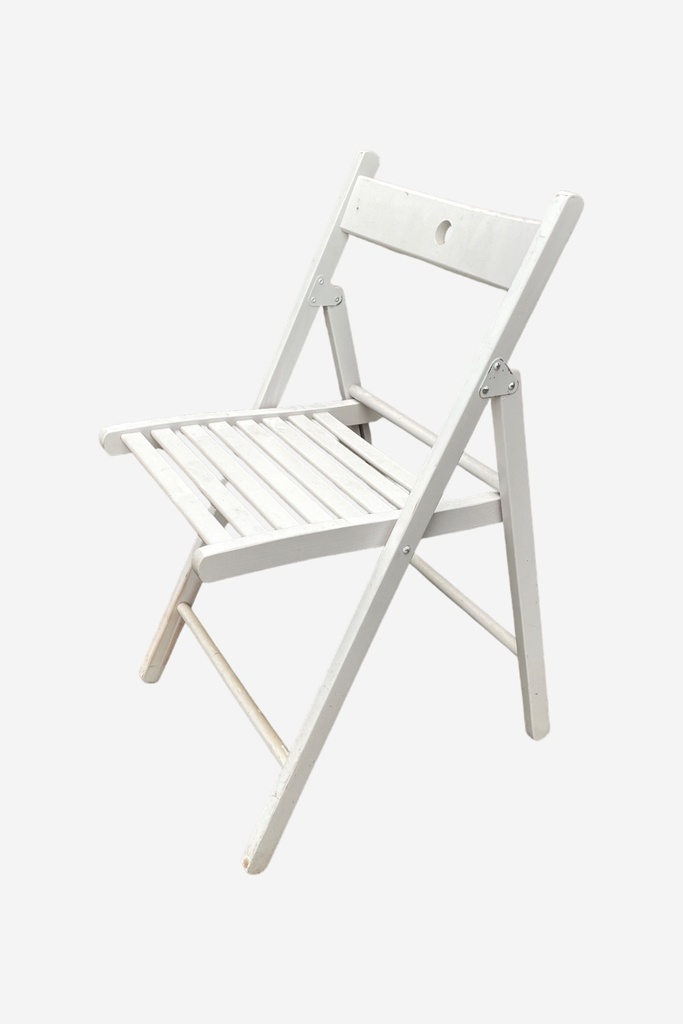 White Wooden Folding Chair