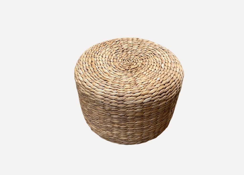 Woven Natural Fiber Round Ottoman