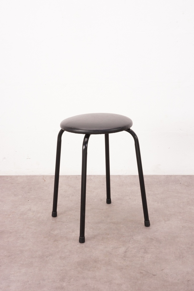 Minimalist Black Metal Stool