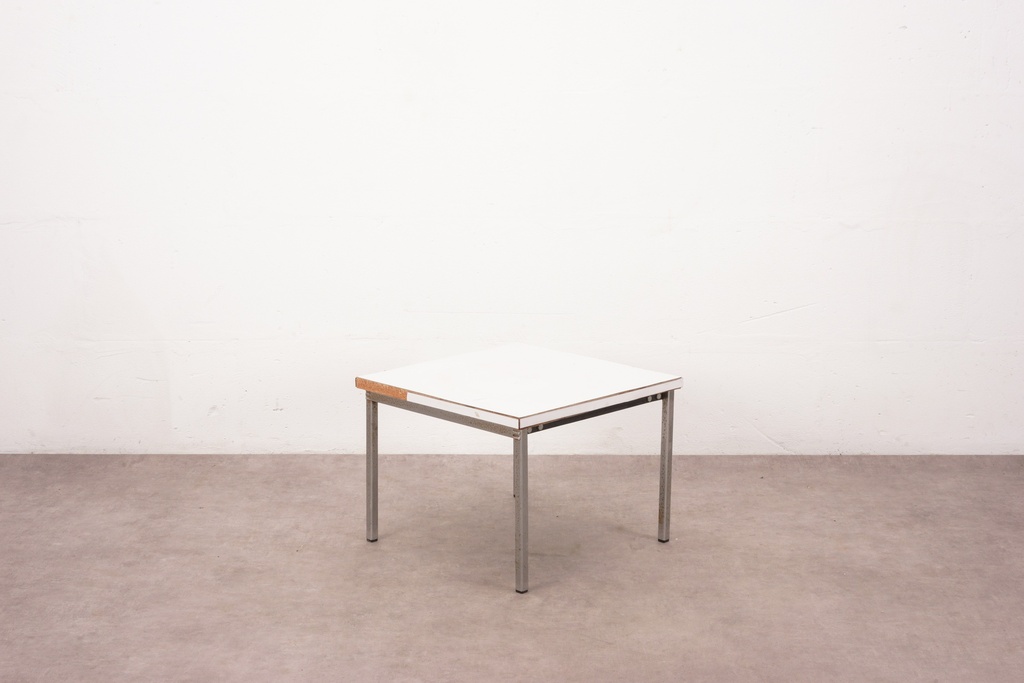 Minimalist Square Table with Metal Legs