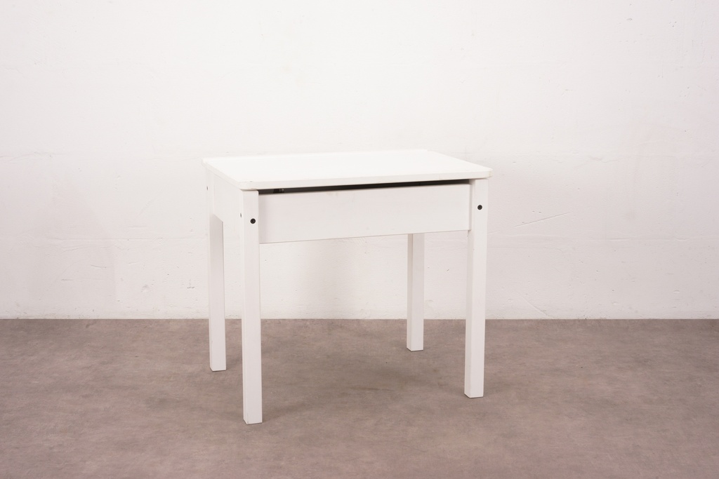 Matte White Minimalist Wooden Table
