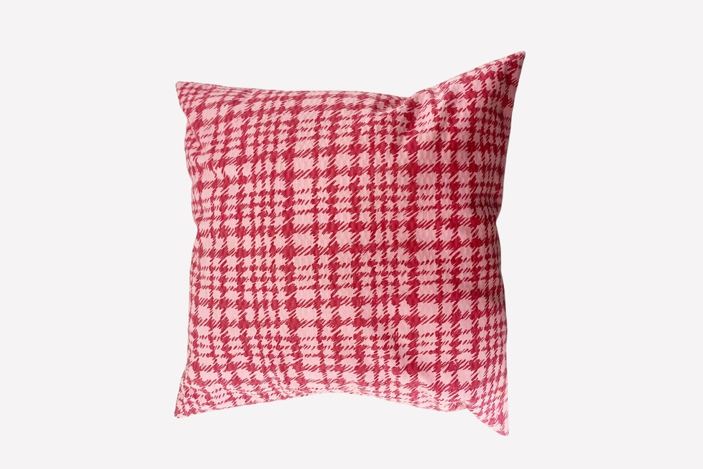 Red Houndstooth Accent Pillow