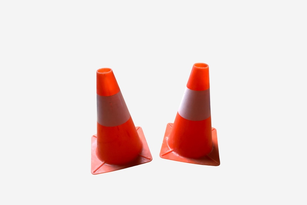 Pair of Orange Traffic Safety Cones