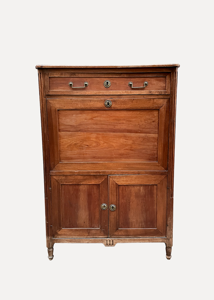 Antique Double-Door Wooden Buffet Cabinet