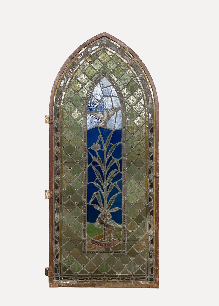 Door with stained glass windows